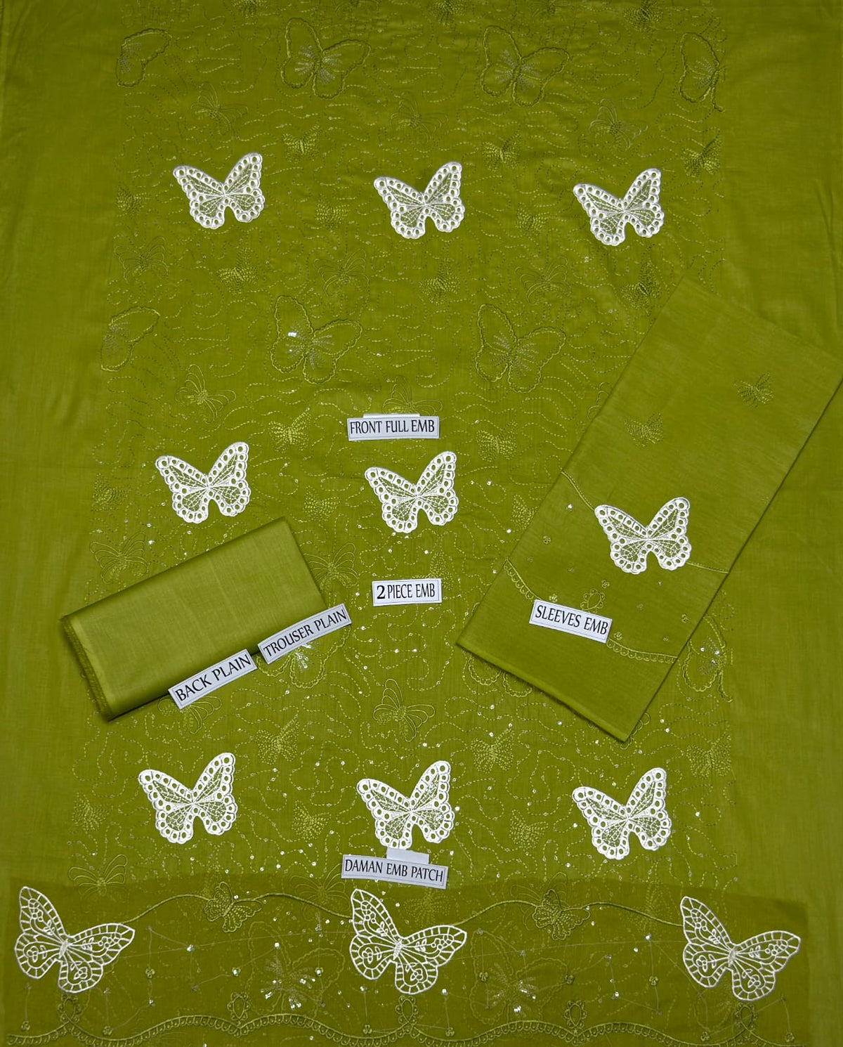 Maria.B. Butterfly Lawn 2-Piece Unstitched Suit